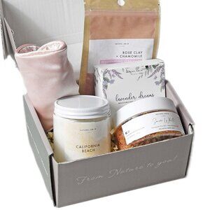 Natural Amor Handmade Spa Gift Set, Relaxing 5pcs Self Handmade Skin Care Sets G